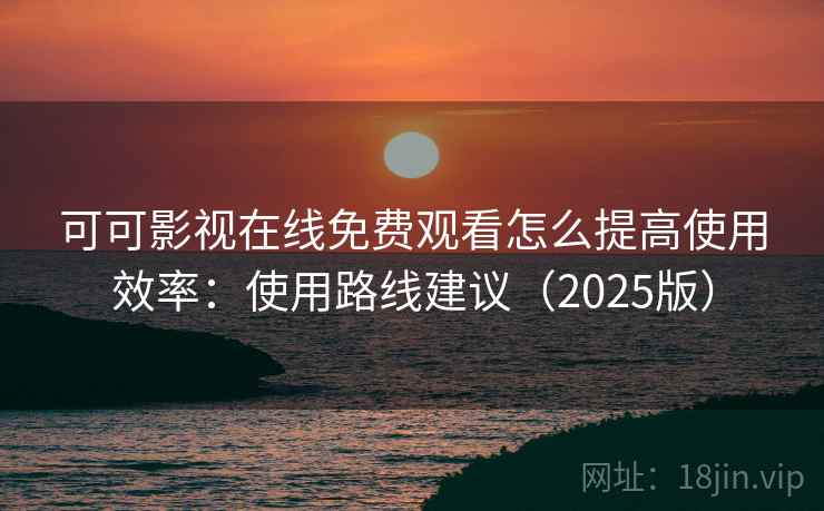 可可影视在线免费观看怎么提高使用效率：使用路线建议（2025版）
