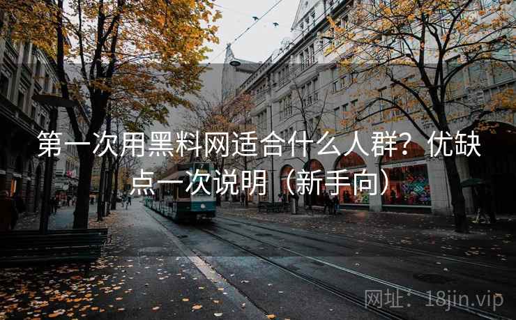 第一次用黑料网适合什么人群？优缺点一次说明（新手向）