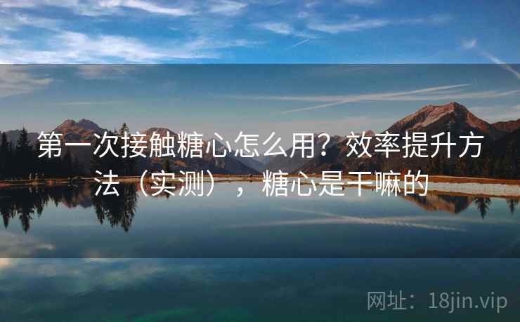 第一次接触糖心怎么用？效率提升方法（实测），糖心是干嘛的