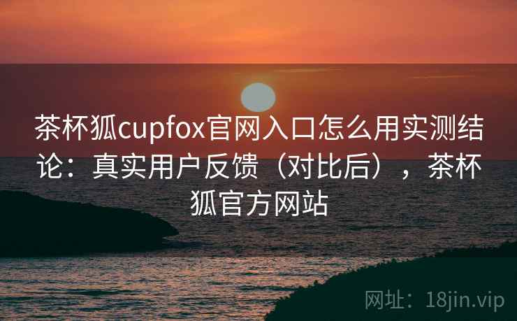 茶杯狐cupfox官网入口怎么用实测结论：真实用户反馈（对比后），茶杯狐官方网站