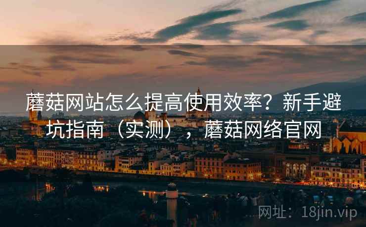 蘑菇网站怎么提高使用效率？新手避坑指南（实测），蘑菇网络官网