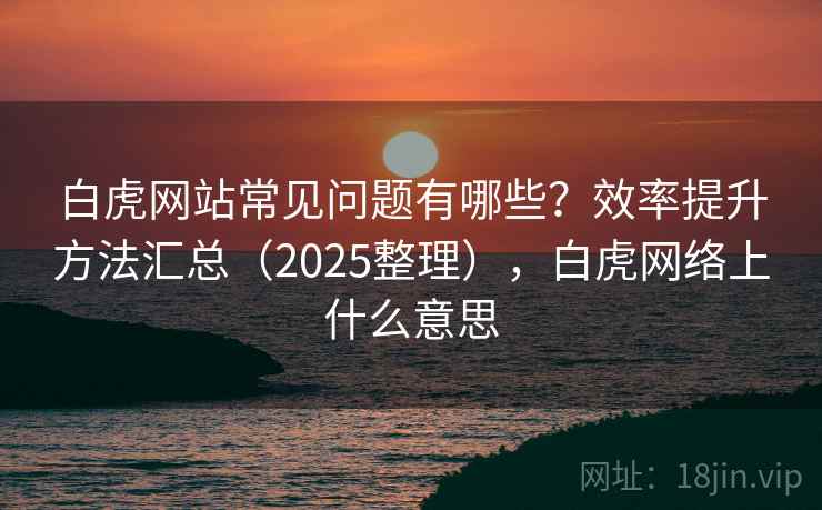 白虎网站常见问题有哪些？效率提升方法汇总（2025整理），白虎网络上什么意思