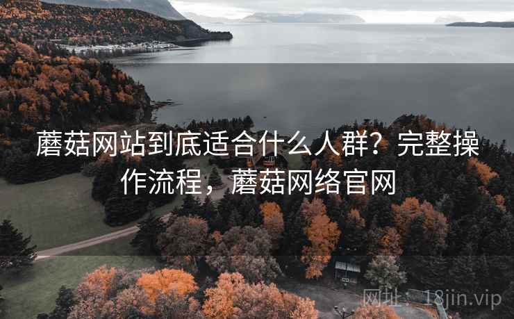 蘑菇网站到底适合什么人群？完整操作流程，蘑菇网络官网